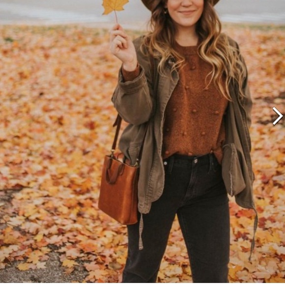 MADEWELL Brockton Bobble Sweater In Heather Cider - Picture 2 of 8